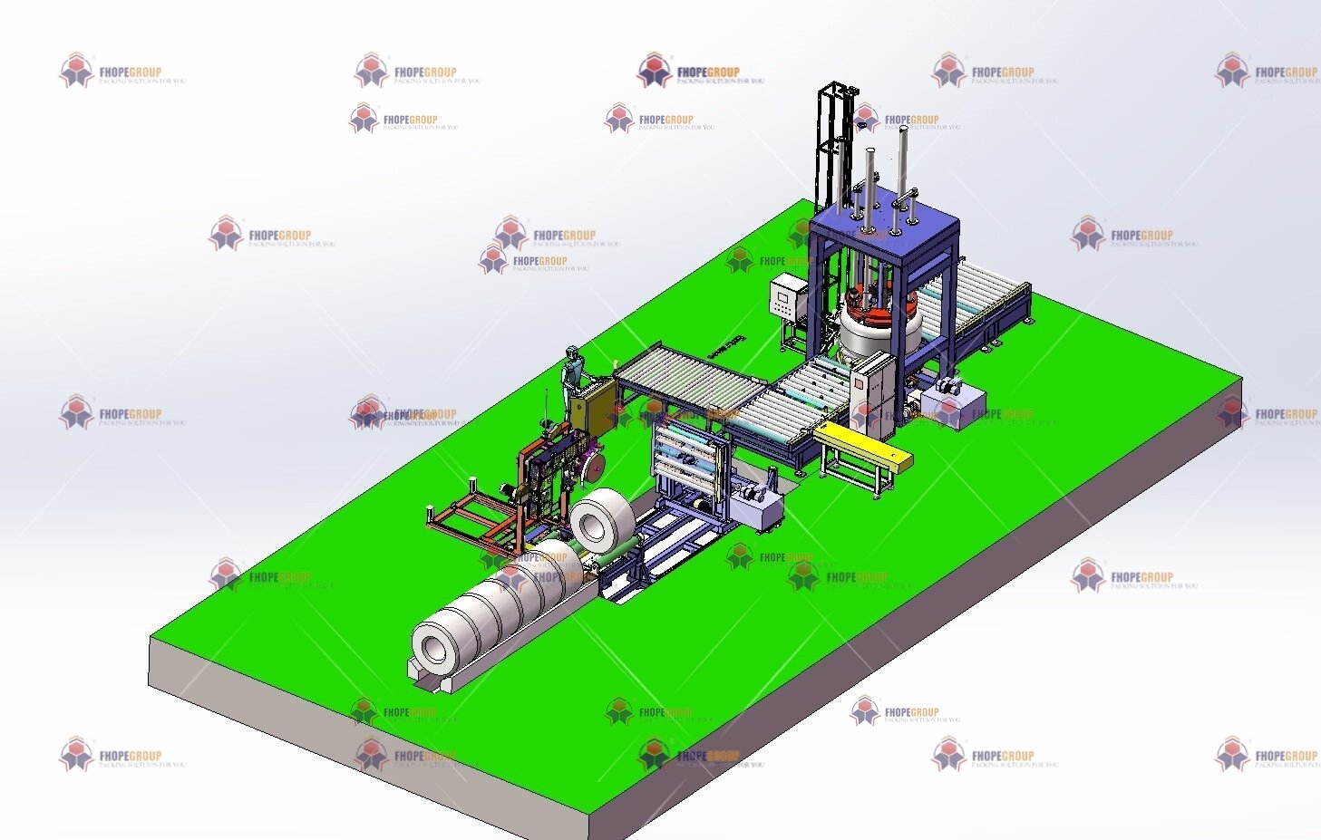 Steel Wire Compression Bundling and Wrapping Packaging Line1